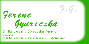 ferenc gyuricska business card